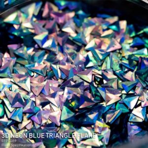 3D Neon Blue Triangle (Triangles)